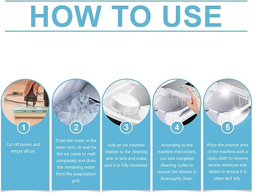 Miniatura 7 de TIMLIFE Máquina de hielo descalcificadora - 24 tabletas limpias para máquina de hielo, compatible con ópalo, Kitchenaid, ayuda a eliminar agua dura