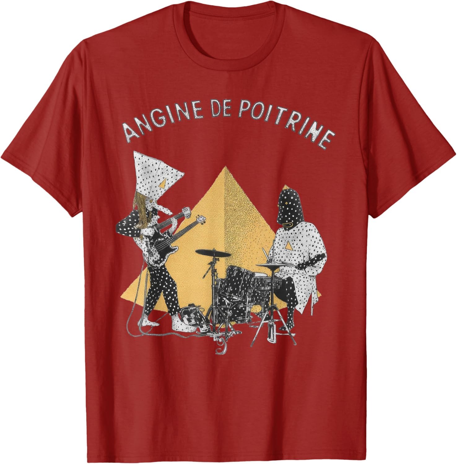 AETYOAJKLUoi Angine de Poitrine Band Vintage Music T-Shirt — view 3