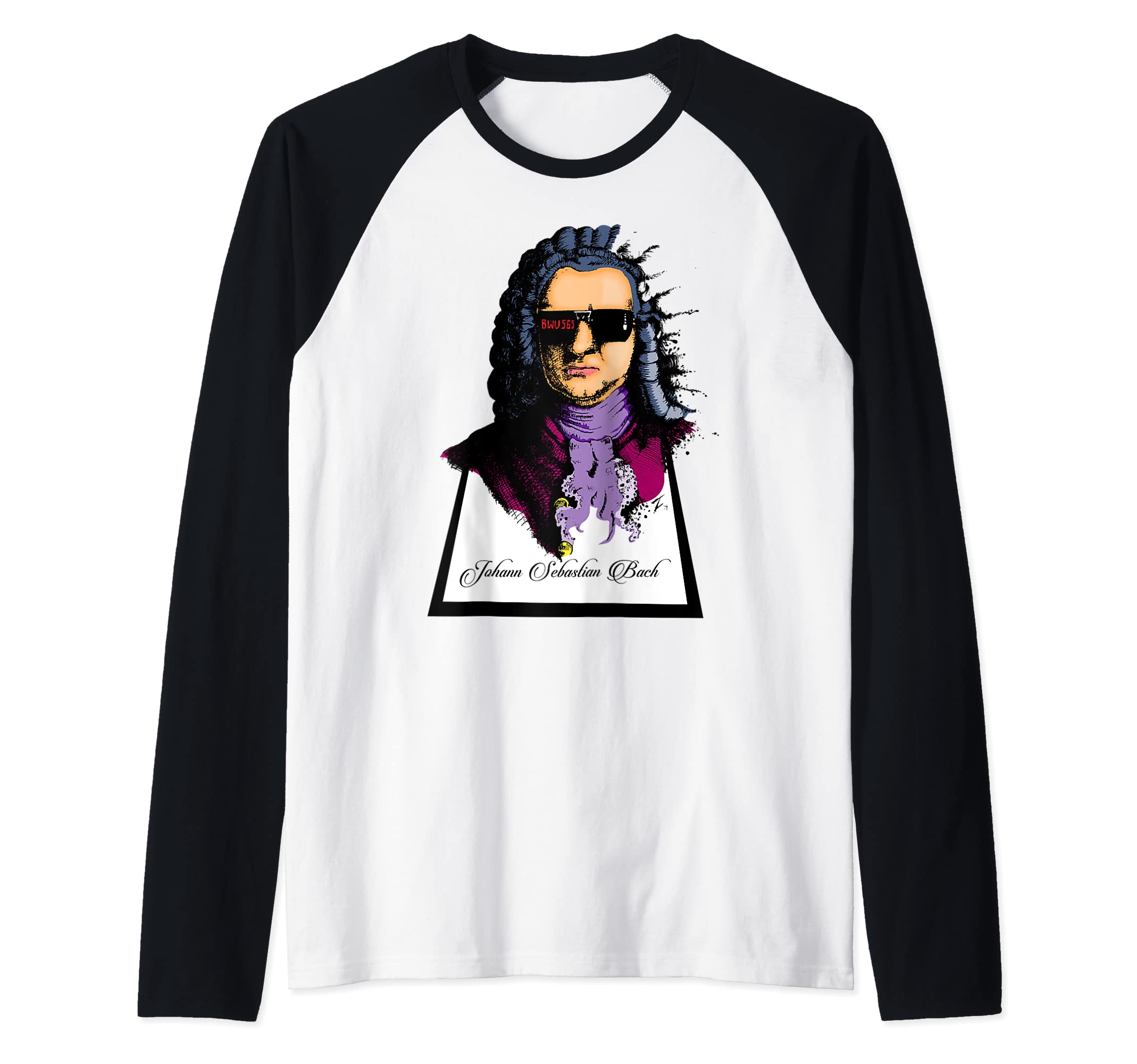 Johann Sebastian Bach Raglan Baseball Tee