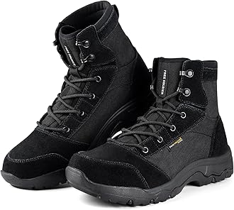 Men's Tactical Hiking Boots 6 Inches Lightweight Breathable Work Boots Military Desert Boots(Black 10)