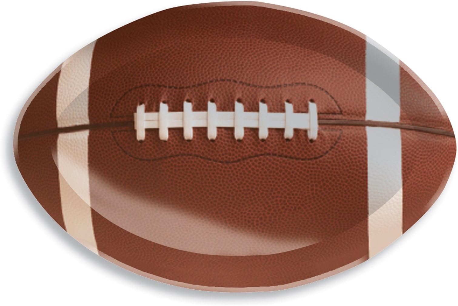 Creative Converting Football Shaped Plastic Tray, 17", Brown -