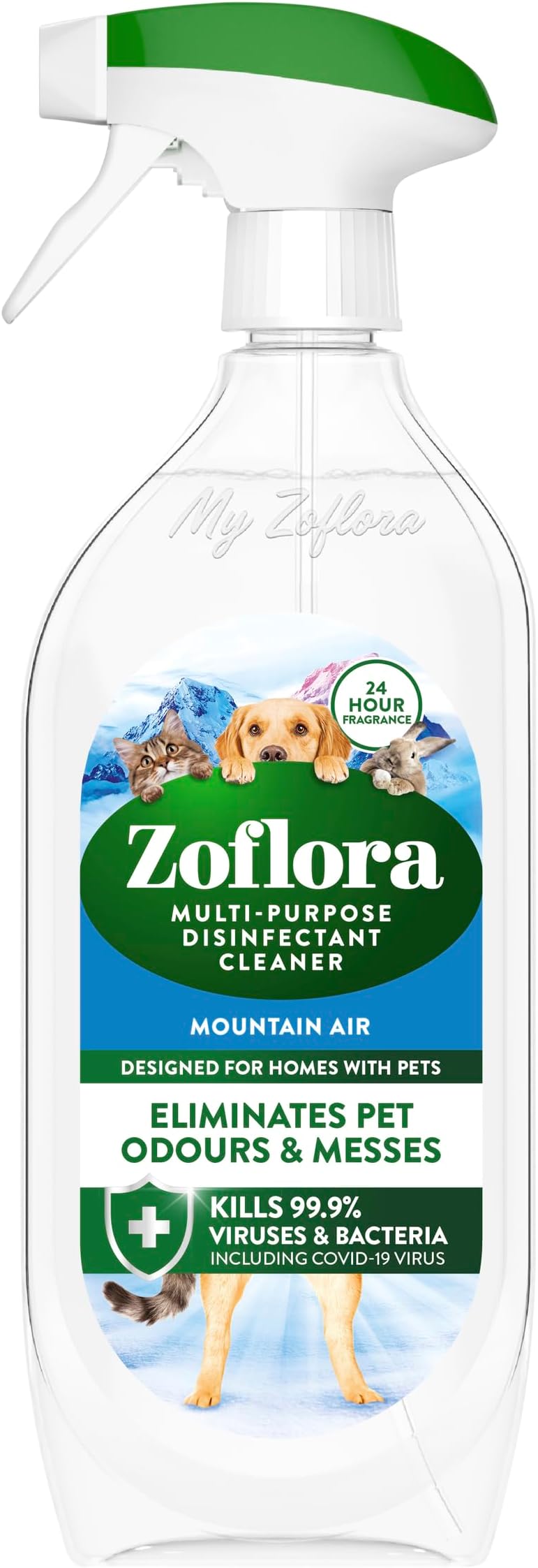 Zoflora 3 in 1 Multipurpose Disinfectant- Mountain Air -800 ml | Anti-Bacterial | All Surface Cleaner| Home, Kitchen & Bathroom Cleaning |Eliminates Odour | 24 Hours Fragrance