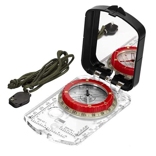 BIJIA Orienteering Map Compass -Sighting Mirror Compass