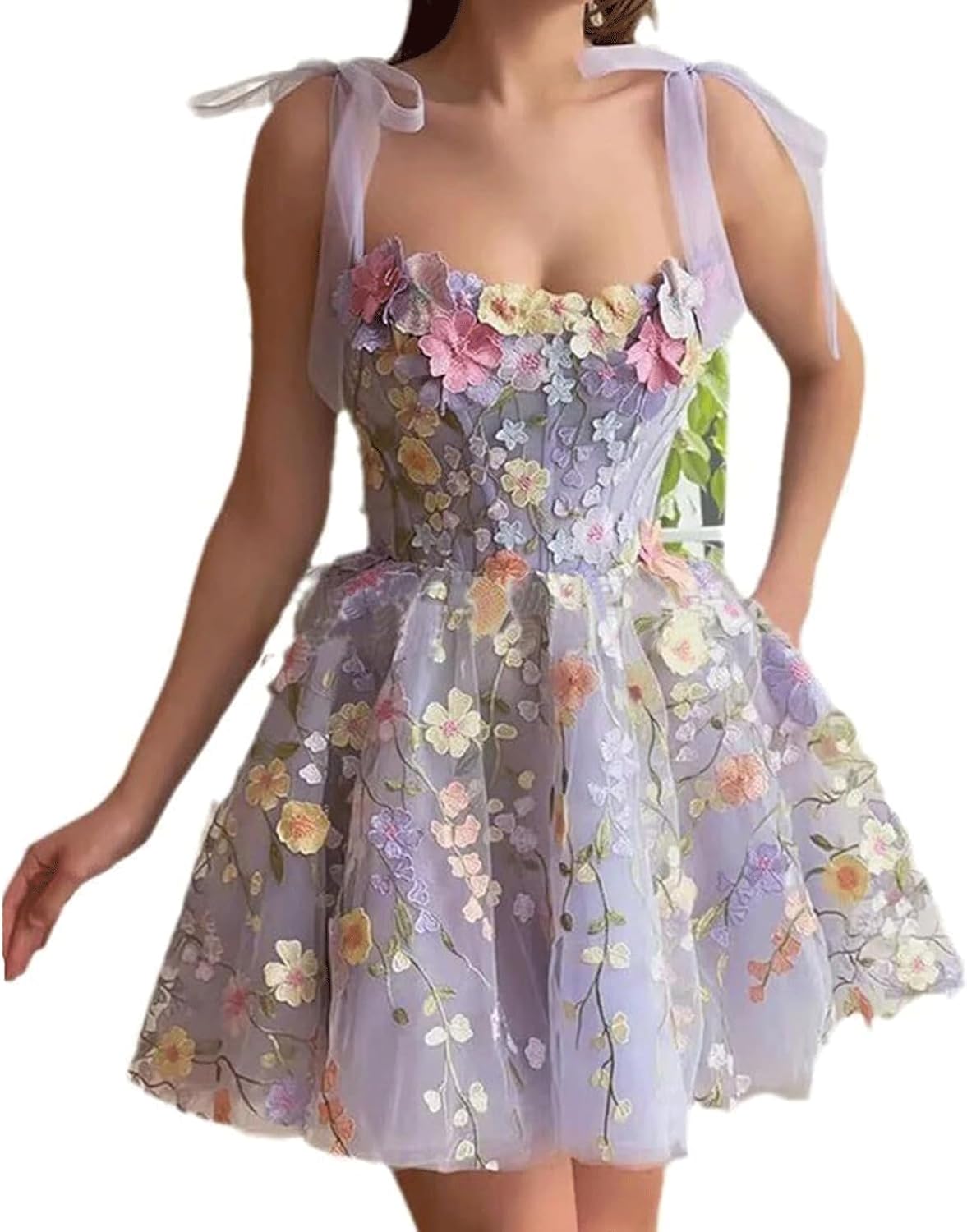 レディース マキシドレス レース刺繍ドレス おしゃれ 立体フラワーヒップ イブニングドレス チュール ボールパーティー ロングドレス