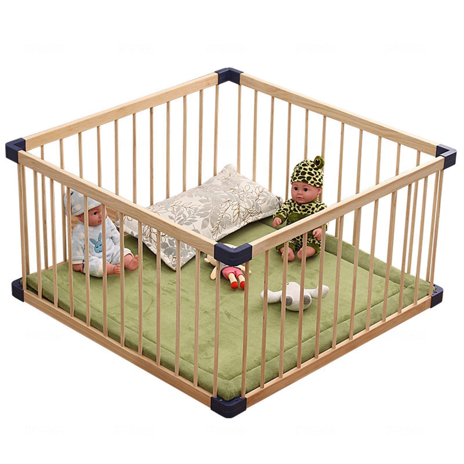 Box Pieghevole per Bambini, Recinto in Legno per Bambini, Box per Gattonare, Recinto Portatile per Bambini, Recinto per attività per Neonato, Grande Box Bambini,160x180cm
