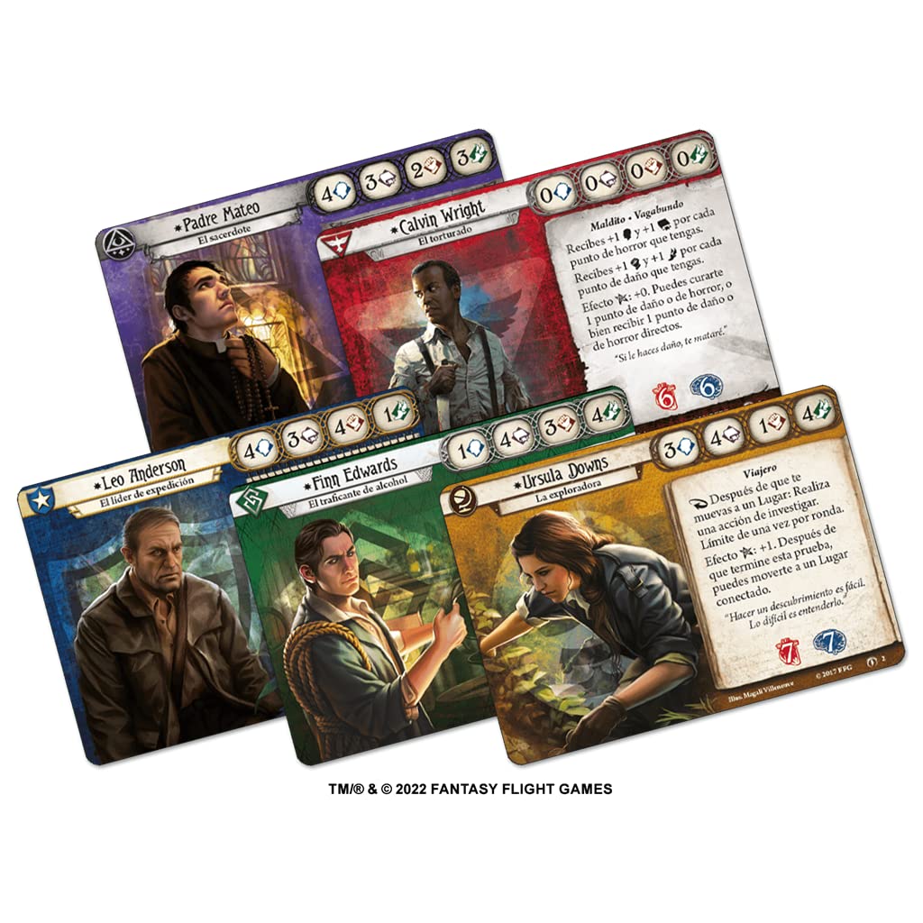 Fantasy Flight Games, Arkham Horror LCG, Das vergessene Zeitalter: Expansion, Forscher, Kartenspiel auf Spanisch