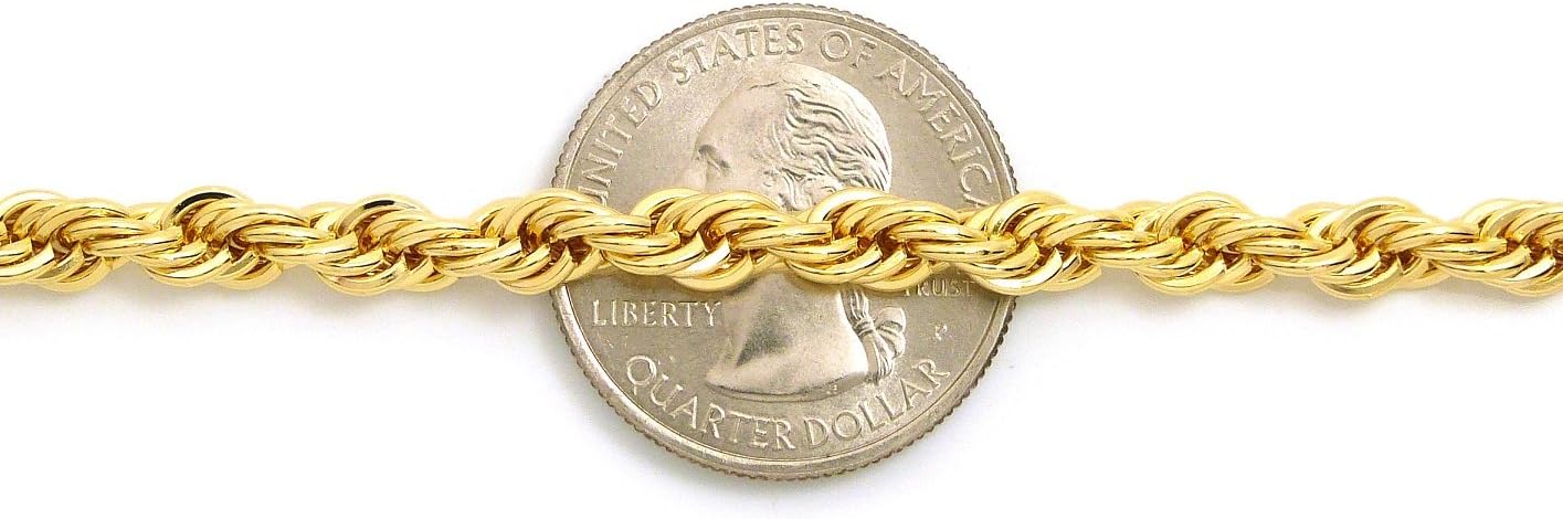 Fashion 21 Anklet for Women Electro Gold Plated Ankle Bracelet - Made in Korea (5mm 10" Rope) - Image 8