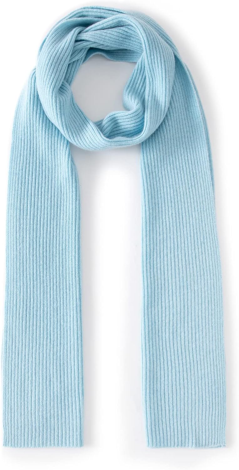 Lallier Cashmere Wool Scarf, Ultra Soft Classic Ribbed Solid Color Winter Scarf for Men and Women with Gift Box - Image 3