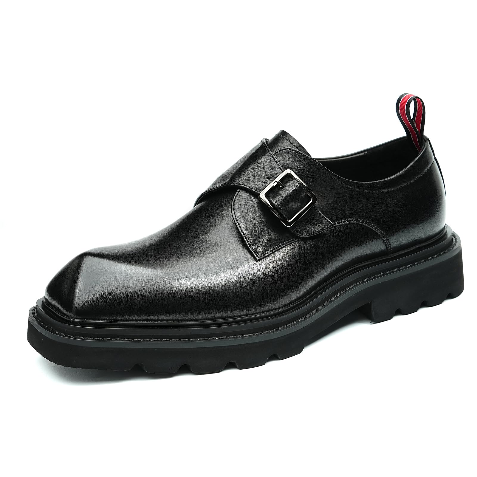 Générique Chaussures Semelles Epaisses Respirantes en Cuir Véritable pour Hommes Chaussures à Boucle Affaires Décontractées