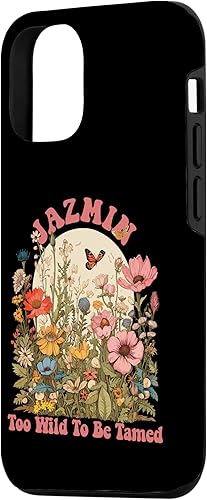 Miniatura 2 de iPhone 14 Pro JAZMIN Name Cute Retro Girls Wildflower JAZMIN Name Case
