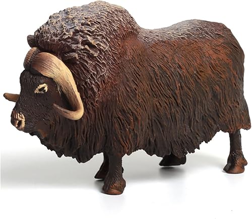 Juguetes de animales para el hogar, decoración creativa, regalos para niños, simulación estática, buey almizcle de PVC, modelo de juguete de