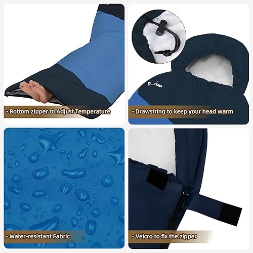 Miniatura 3 de GEERTOP Backpacking Sleeping Bag for Camping, Lightweight Sleeping Bags for Adults Kids Summer Warm Cold Weather Hiking Travel