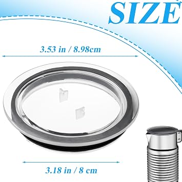 Milk Frother Lid for Nespresso Aeroccino 3 3R, Replacement Parts for Nespresso 3593 & 3594 Milk Frother Machines, Replaces Part # 93271