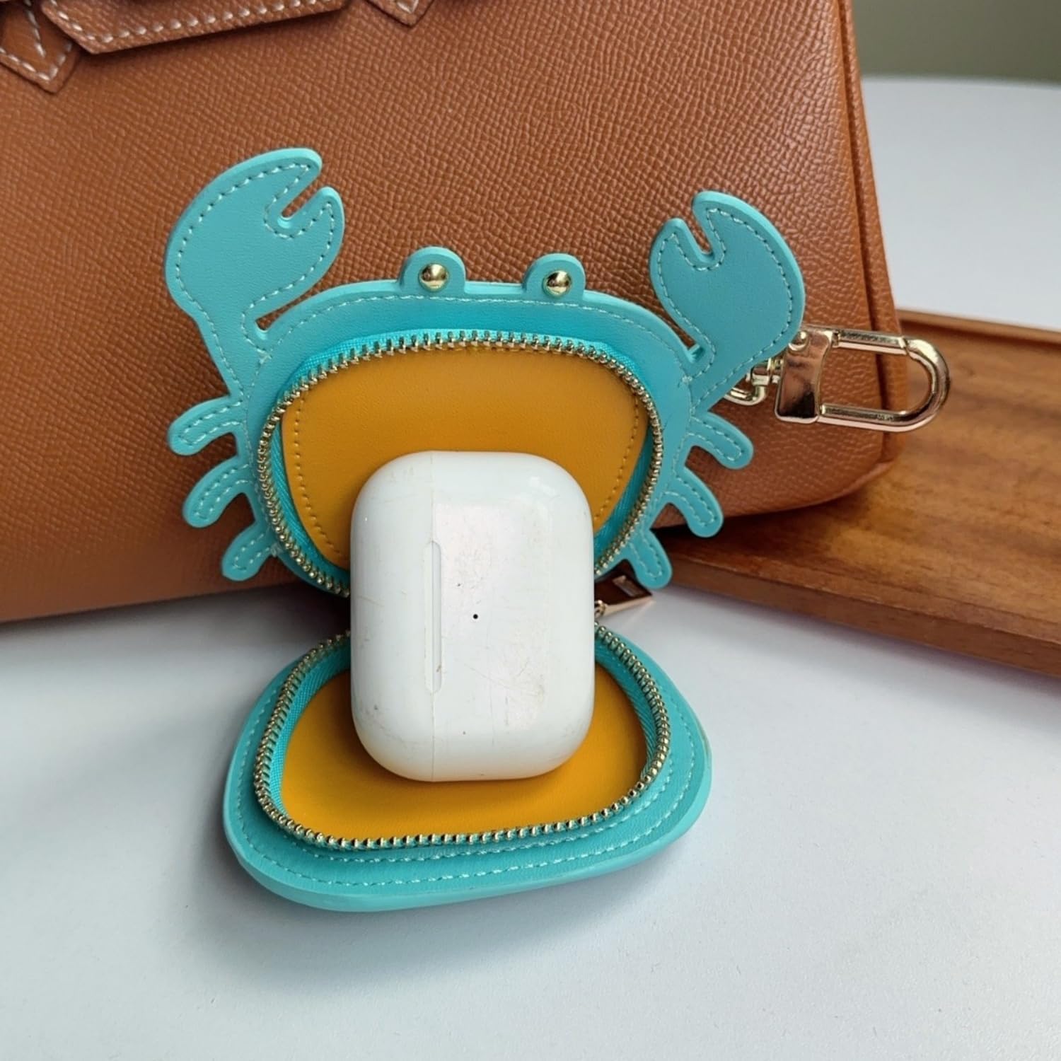 Cute Mini Coin Purse Keychain, Small Leather Zipper Wallet Accessories for Pouch Keyring Wallet Gifts for Girl, Pink