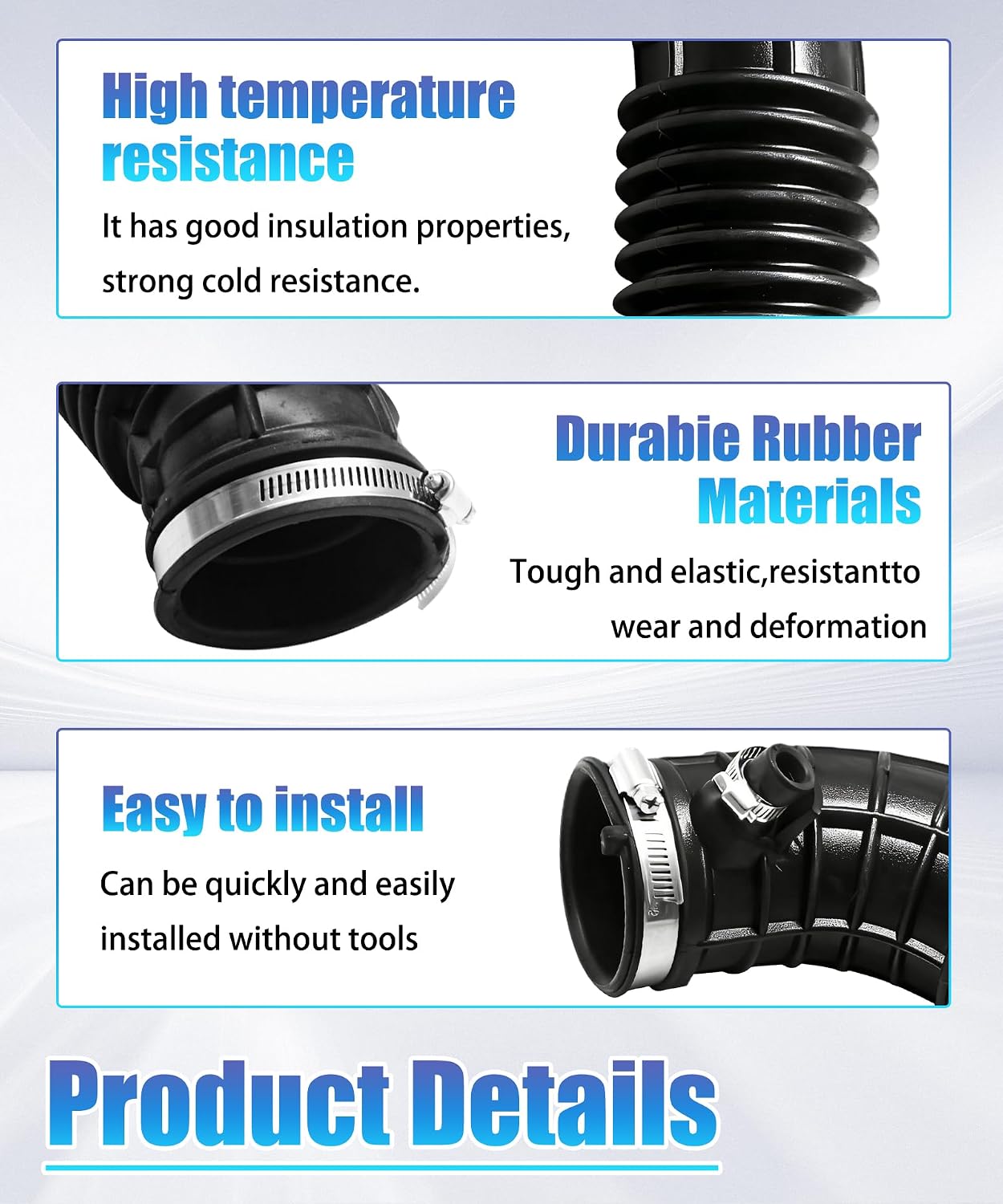 17228-5PH-A00 Air Intake Hose With Clamp Fits For 2017, 2018, 2019 Honda CR-V 2.4L,Replace Part Number 172285PHA00