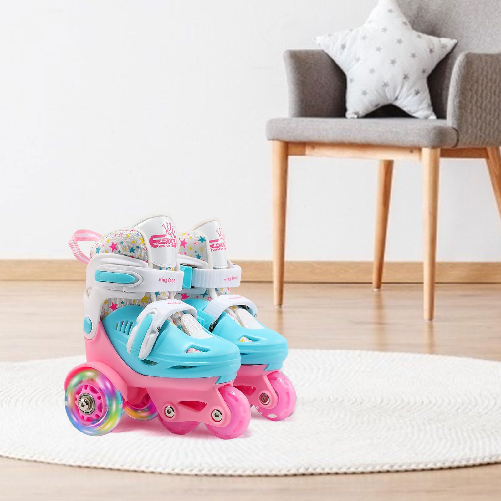 Pattini A Rotelle - 34 Iarde PU | Scarpe Da Pattinaggio Su Ruota Ad Alta | Elasticità | Pattini In Linea Regolabili | Bambini Ragazzi Ragazze Che Forniscono Un Supporto Divertente E Duraturo Per Gli