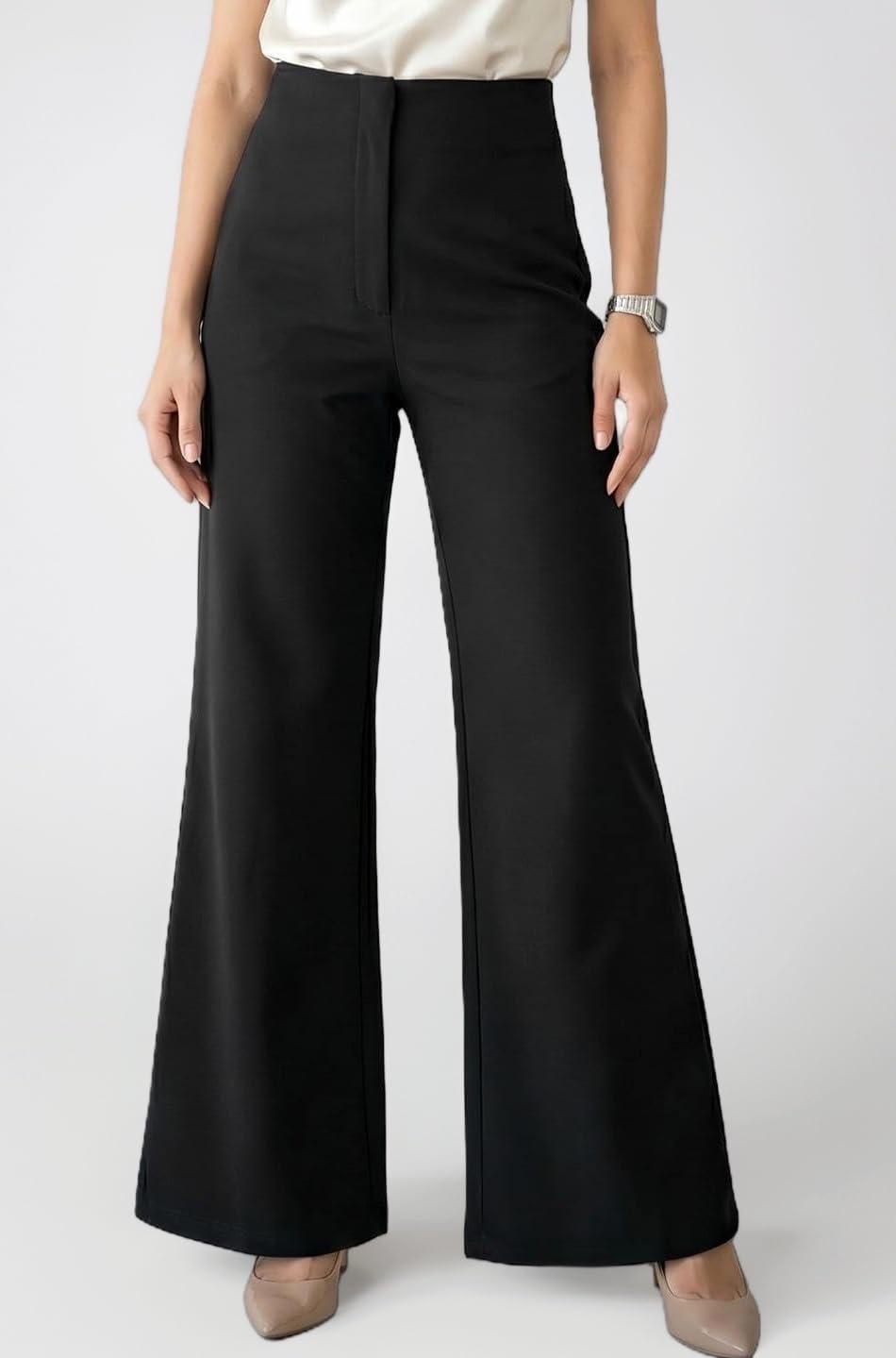 Women's High-Waisted Wide-Leg Trousers