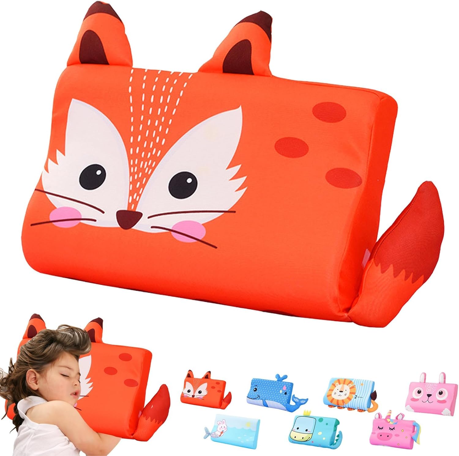 Slumberkiddies Pillow Calming Calmly Slumber Kiddies Slumber Kiddies Pillow for Kids Supportive Memory Foam Core(45 * 27 * 6)