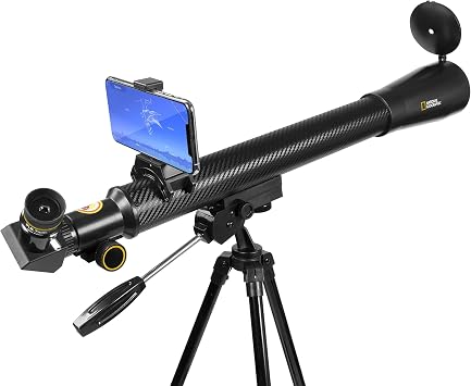 National Geographic 50mm Astronomical Refractor Telescope with Fully Coated Optics with Adjustable Tripod and Astronomy App for Young Astronomers and Adults Skywatchers