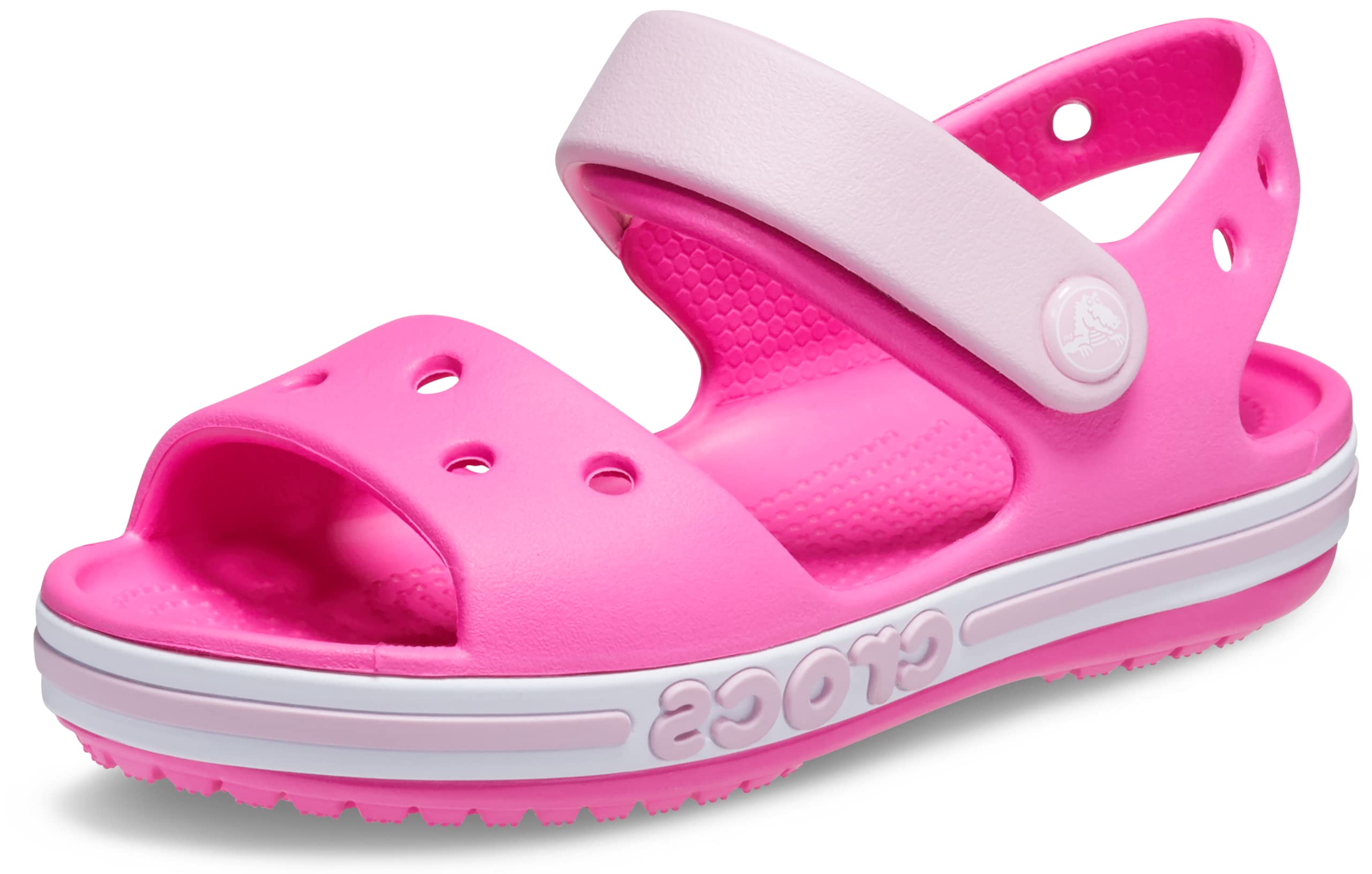 Crocs Bayaband Sandal K, Sandalias Unisex niños, Electric Pink, 20/21 EU