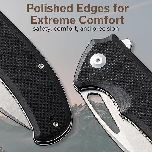 Miniatura 5 de SENCUT Phantara - Cuchillo de bolsillo para hombre, cuchillo abatible para EDC, cuchillos plegables con hoja de 3.7 pulgadas, mango G10 con bloqueo