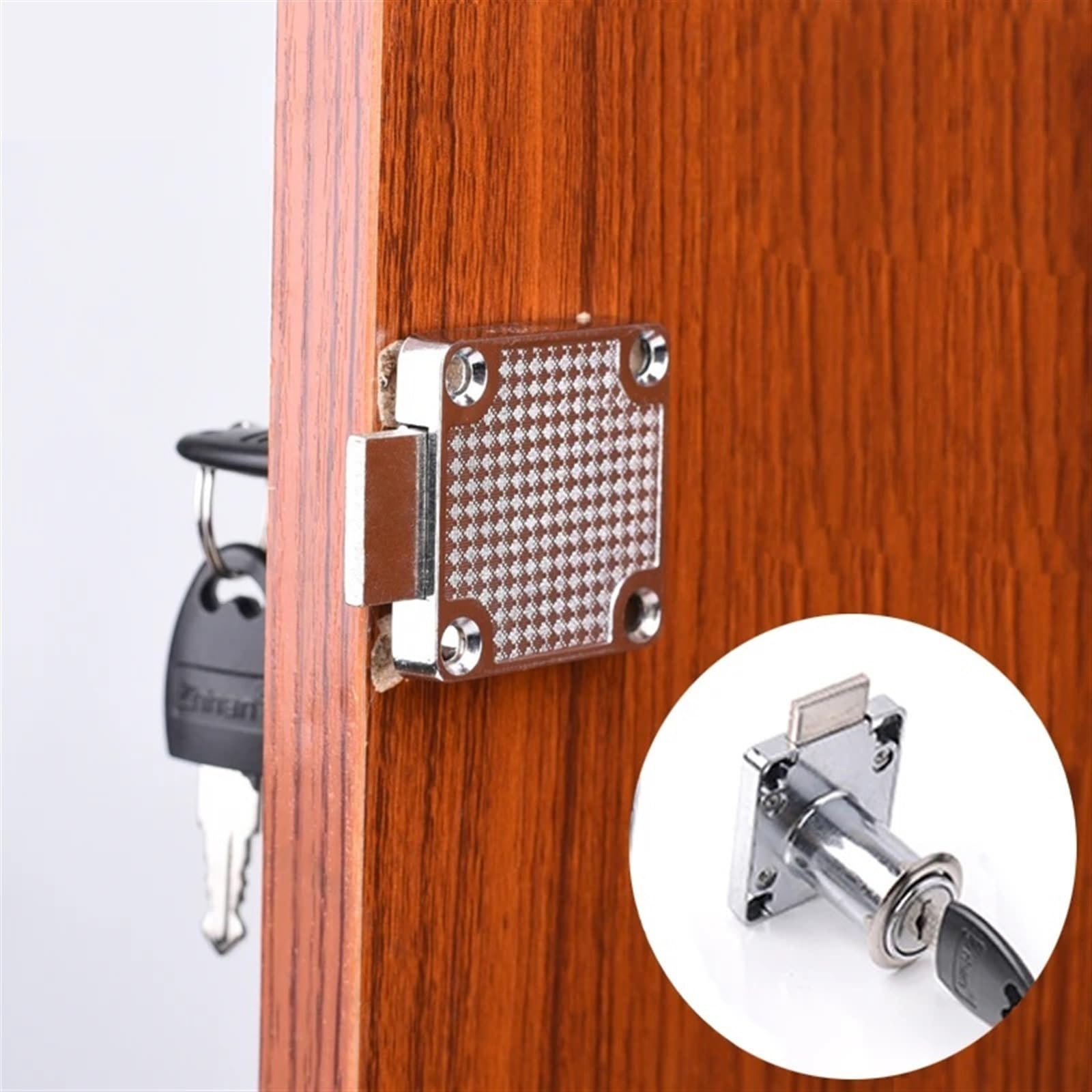 Cerradura for cajón de gabinete, 22, 32 y 38mm, for casillero de gimnasio, escritorio escolar, buzón de correo, Hardware for muebles DIY, 1 Uds.(20mm Black KeyAlike)