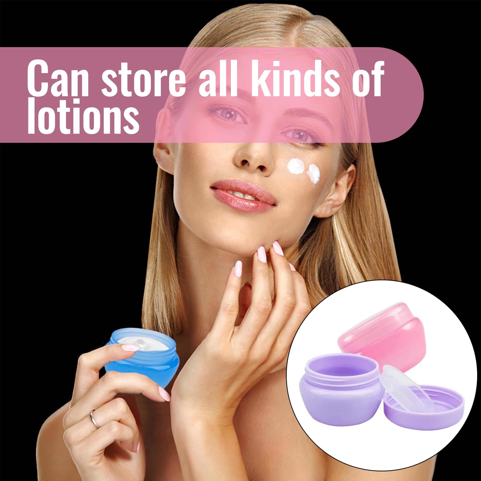 6PCS Travel Pots Plastic Small Toiletries Tubs - Image 4