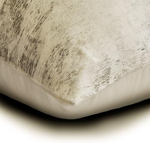 Miniatura 10 de The HomeCentric Juego de 2 fundas decorativas de almohada lumbares de 12 x 14 pulgadas, plumas de lino, cristales y cuentas, estilo moderno con