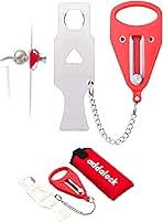 The Original Portable Door Lock for Travel & Home Security, Durable 1-Piece Door Latch Lock for Houses, Apartments, Hotels, Motels, Dorms & AirBnBs - Lock the Door & Stay at Home or Away