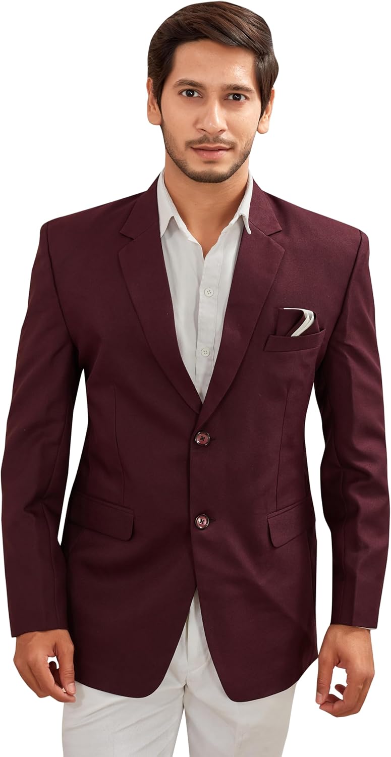 Men's Classic Blazer Casual Slim Fit Sport Coats Two Button Light Weight Suit Jacket (Only Blazer)