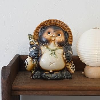 COTONOHA Shigaraki Ware Tanuki Statue 6.5 inch – Japanese