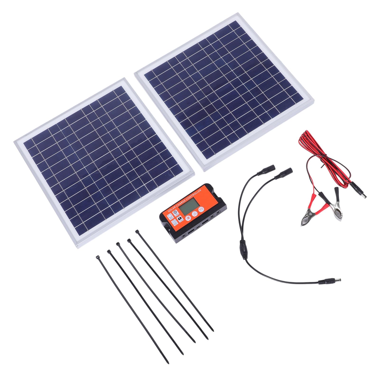 Rengue Chargeur Solaire Portable Chargeur de Panneau de Silicium Monocristallin avec Ports USB Type C et DC5521 Charge Rapide Intelligente Alimentation Multi-appareils pour les Randonneurs Camping