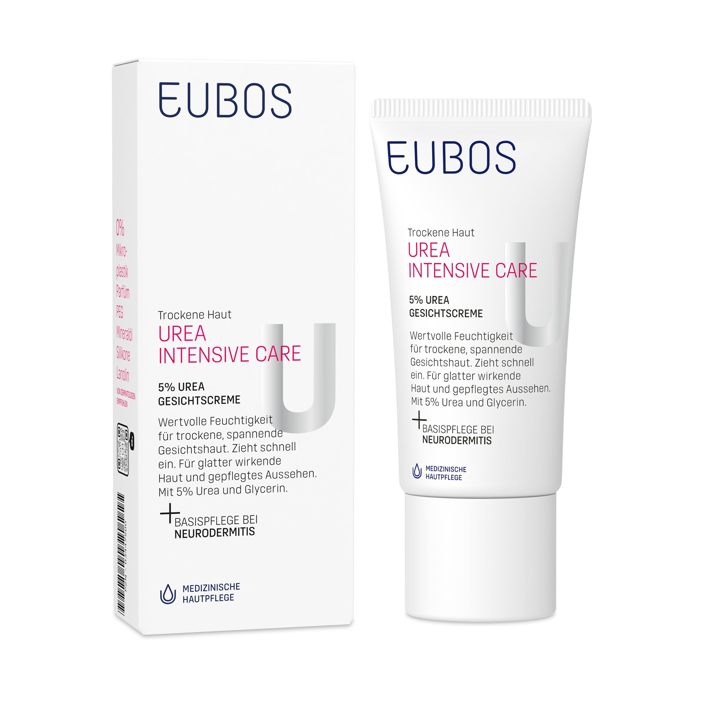 EUBOS Trockene Haut Urea 5% Gesichtscreme, 50 ml Creme