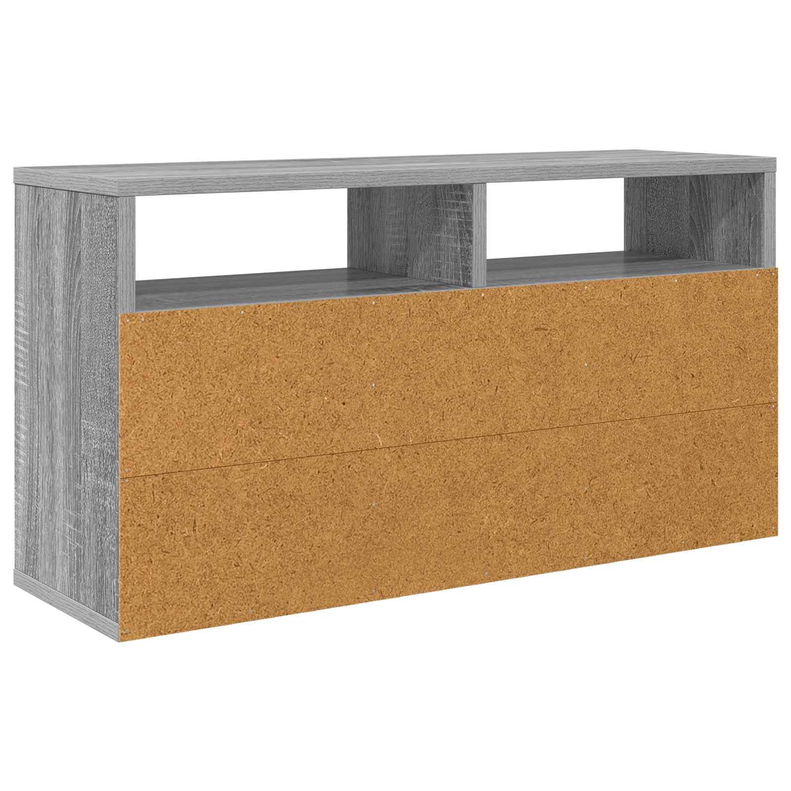 Mobiletto basso con 3 cassetti, grigio Sonoma, 72 x 22,5 x 38 cm
