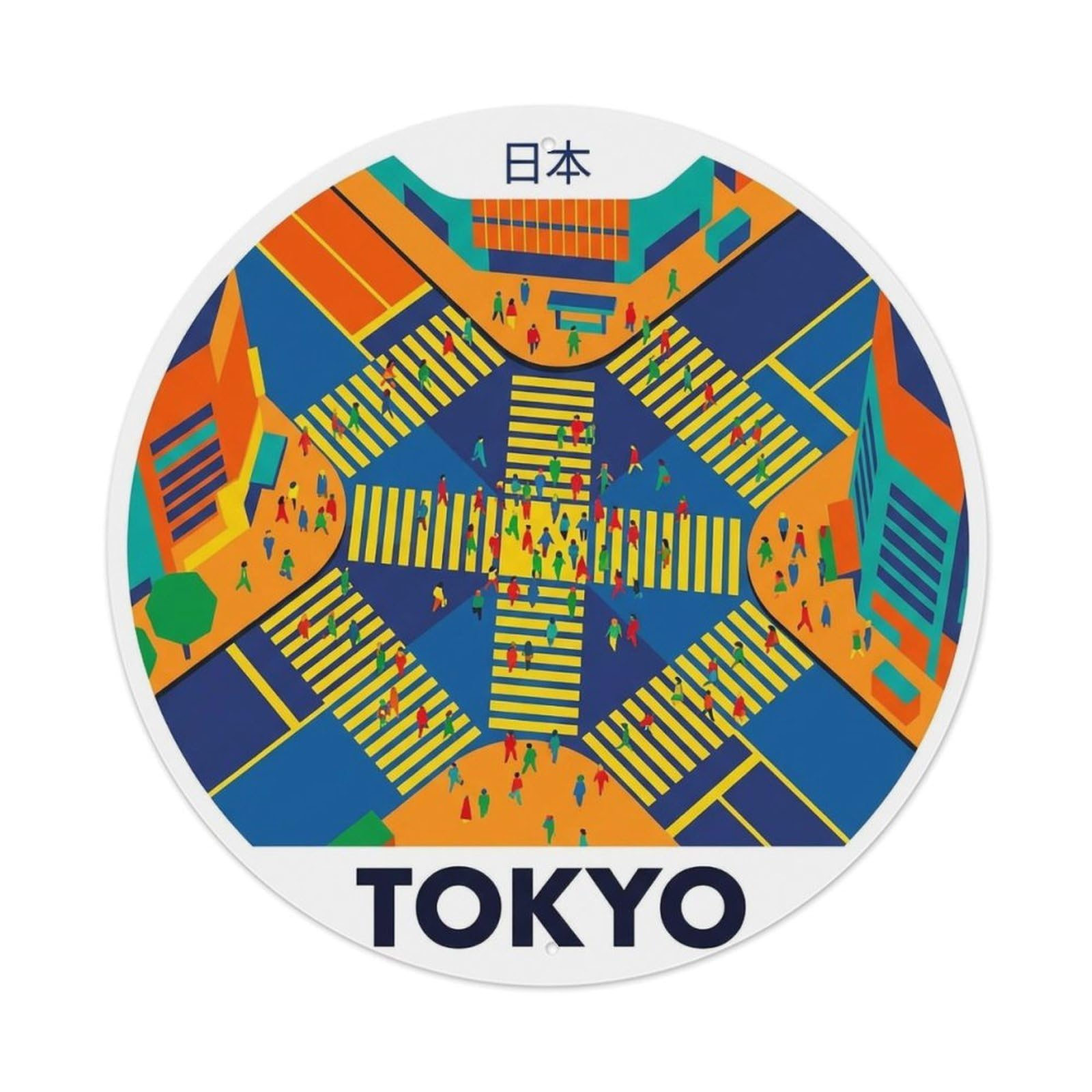 Vintage Travel Tokyo Japan Expedition Vintage Metal Tin Sign Plaque Wall Decor for Cafe, Club Bar, Office, Garden Metal Poster 8x8Inch