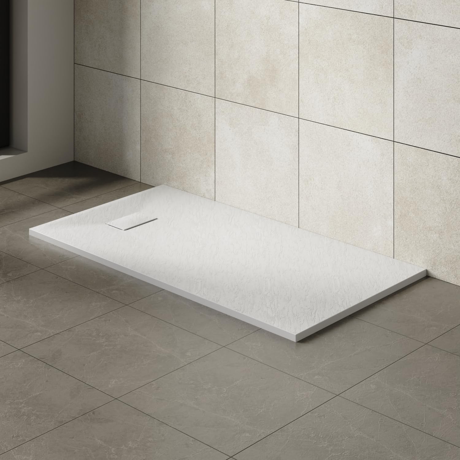 Aquariss White 1400X800mm Smc Anti Slip Shower Base Tray Rectangular For Shower Enclosure
