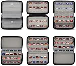 sisma 80 Switch Game Case Compatible with Nintendo Switch/Switch 2 Game Cartridges, Hard Shell Game Card Holders Organizer Storage Case Carrying Bag Black