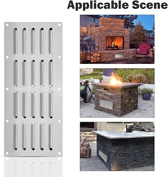 Stanbroil Stainless Steel Venting Panel for Grill Accessory, 15 by 6-1/2