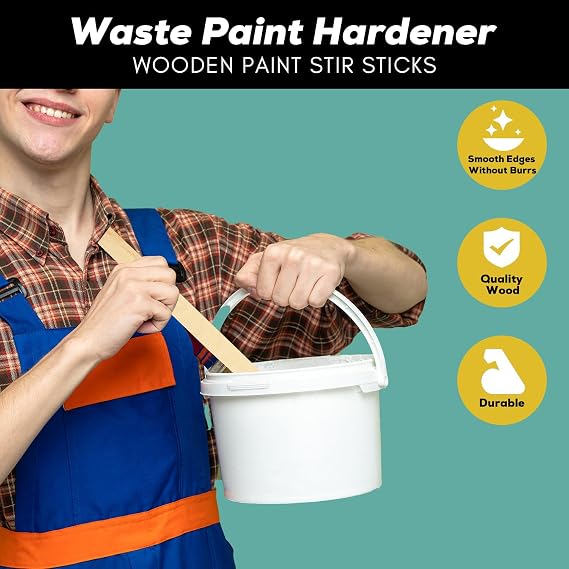 8 Pack Waste Paint Hardener, Solidifier for Disposal for Acrylic & Latex | Fast Acting , Quick, Easy, and Safe