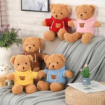 Teddy Bear Stuffed Animal, Teddy Bear Plush Toy, Birthday for Kids Boys Girls Friends (Blue, 12inch)