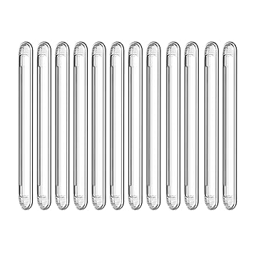 Clear Furniture Bumpers, Silicone Rubber Wall Protector from Chair Back, Adhesive Shower Door Bumpers for Cabinet Door Car Door Drawer Toilet Lid (12 Long)