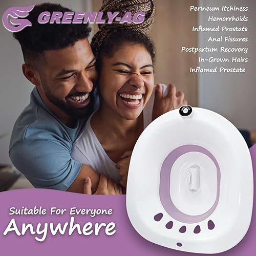 Miniatura 10 de G GREENLY-AG Baño eléctrico para hemorroides con burbujeador de aire y alivio manual calmante para cuidado posparto, dolor de hemorroides y próstata