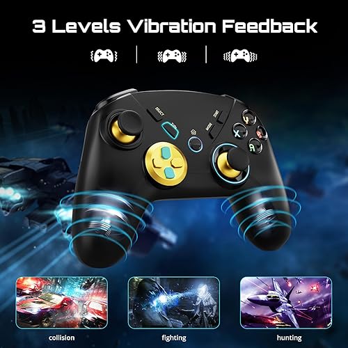 Miniatura 5 de Multi-Platform PC Wireless Controller, Bluetooth Gaming Controller, Compatible with Windows, iPad, Steam, Laptop, Mac, Tablet, and Smart TV, with