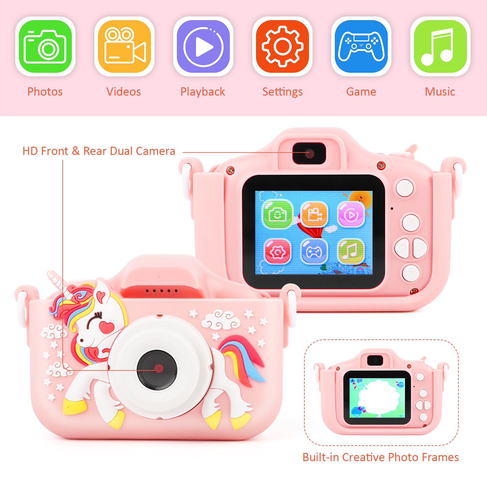 Mini Ricaricabile Fotocamera Digitale, MXTIMWAN 1080P HD Videocamera, 2,0 IN Schermo Fotocamera Digitale, HD Selfie Fotocamera 32G