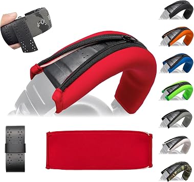 M50X Headband Cover, Dual-Layer Neoprene Headband Cushion Compatible with Audio Technica ATH M50 M50X M50XBT M50S M40X M40 M30 M Series Headphones - Headband Tape Protection Red
