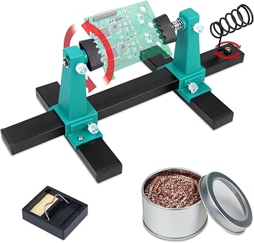 Circuit Board Soldering Kit, PCB Holder Soldering Helping Hands, 360 Degree Rotatable Solder Holder, for Clamping Printed Circuit Board Motherboard Perf Board 1.2mm 1.8mm 2mm 3mm 4mm