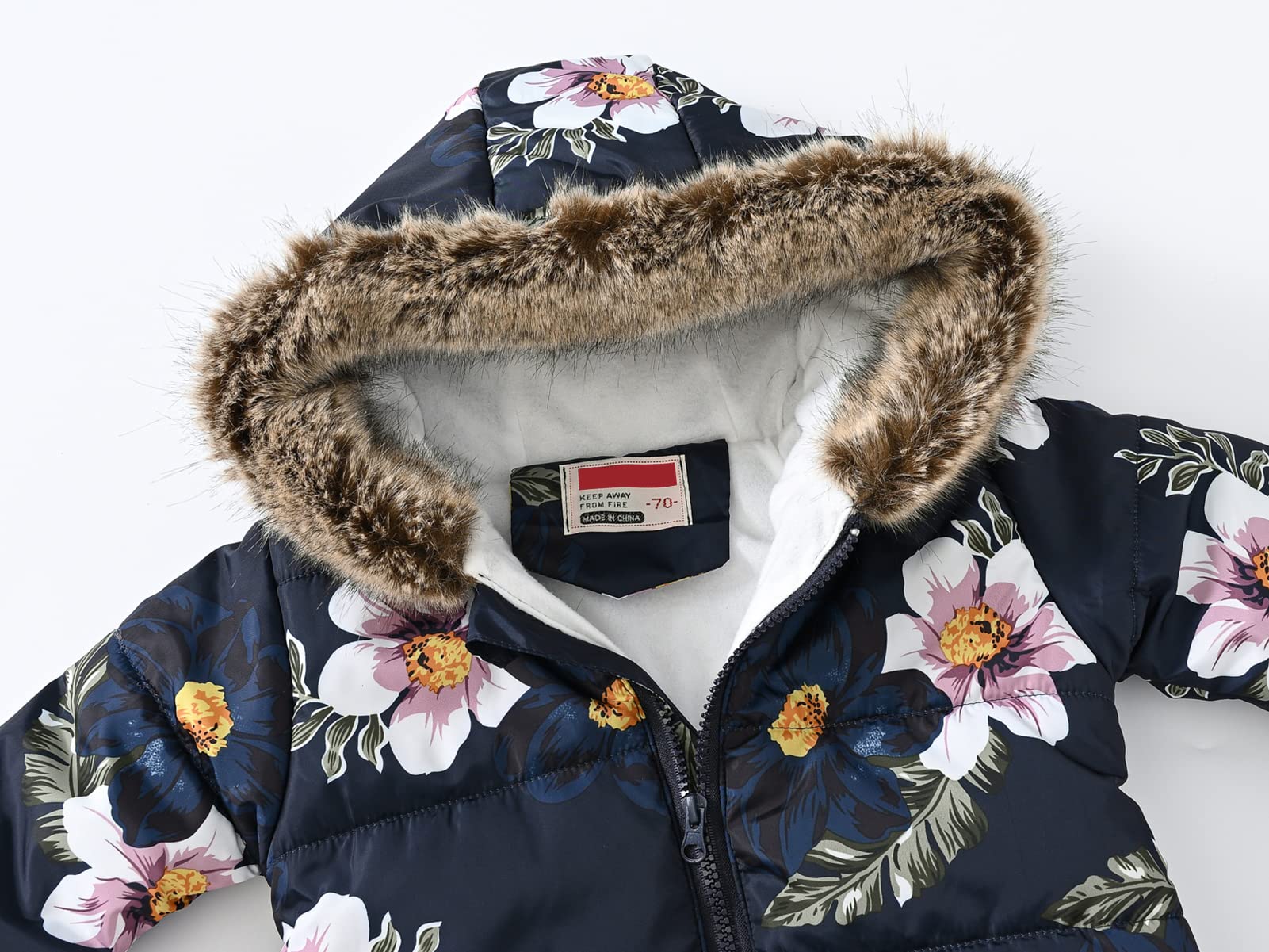 SEAUR Mono de invierno para bebé, altura 60-110 cm, pelele para recién nacido, traje de nieve grueso y cálido con cremallera