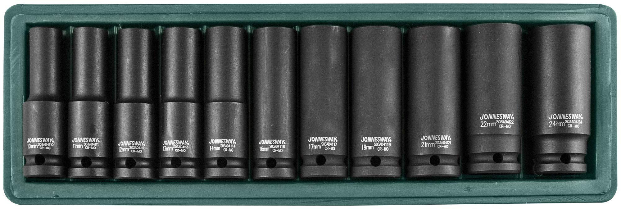 SK11 Steckschlüsselsatz 10-teilig – 1/2 Zoll Antrieb, Chrom-Vanadium, Für Sechskant-Schrauben