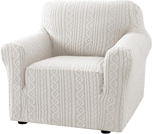 Miniatura 15 de H.VERSAILTEX Funda Elástica para Sofá de 1 Pieza Fundas Suaves para Sofá Protector de Muebles con Parte Inferior Elástica Fundas Antideslizantes