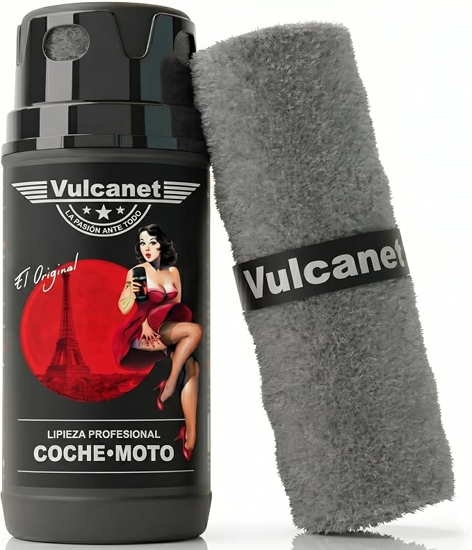 Vulcanet - Toallitas de limpieza sin agua para moto y coche (80 unidades)